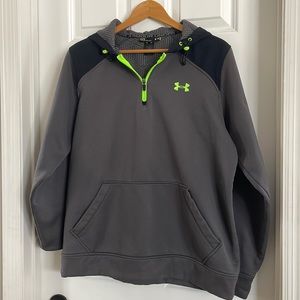 Men’s under armor storm three-quarter zip pull over hooded sweatshirt